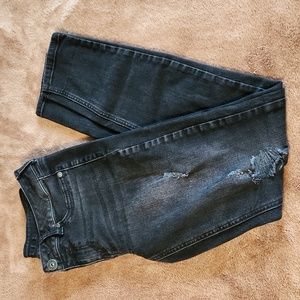 Maurices black distressed jeggings Medium